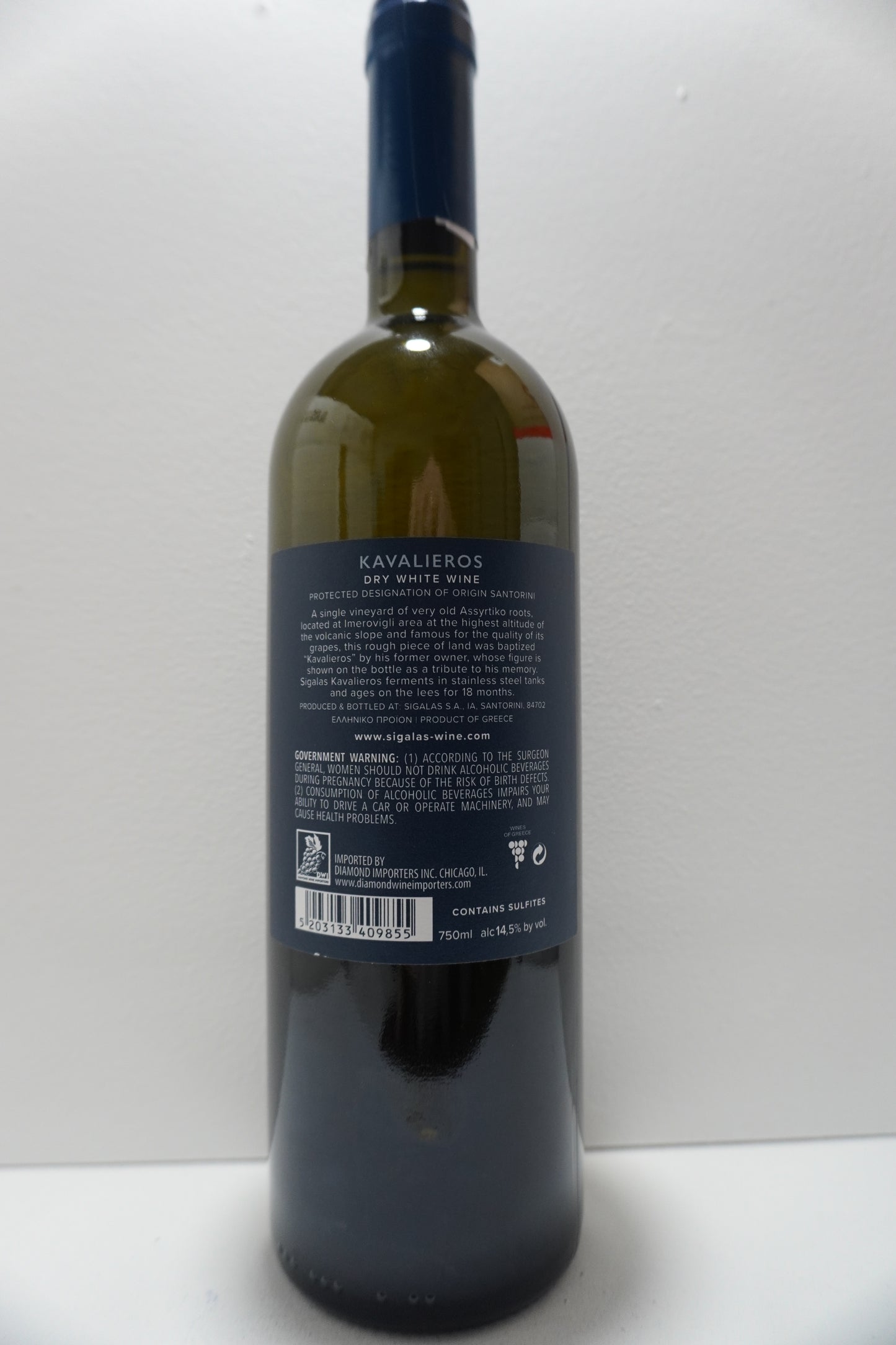 Sigalas, Assyrtiko, "Kavalieros," Santorini, Greece 2023