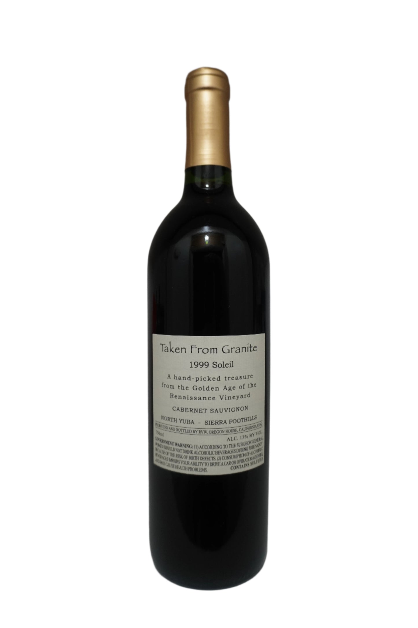 Taken from Granite, Cabernet Sauvignon, "Soleil," North Yuba, Sierra Foothills, California, United States, 1999