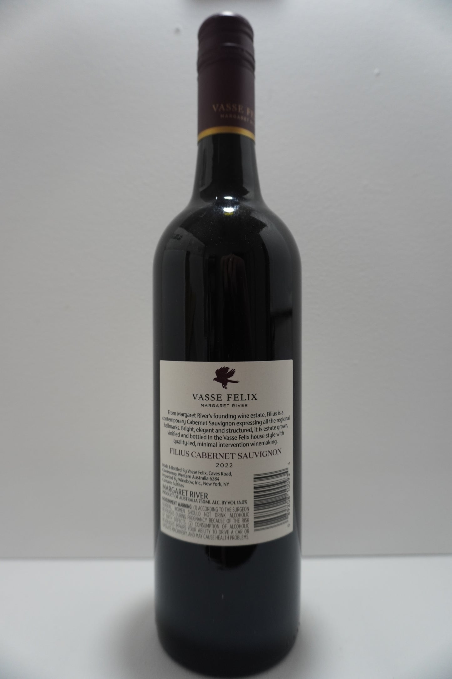 Vasse Felix, Cabernet Sauvignon, "Filius," Margaret River, Western Australia, Australia 2022
