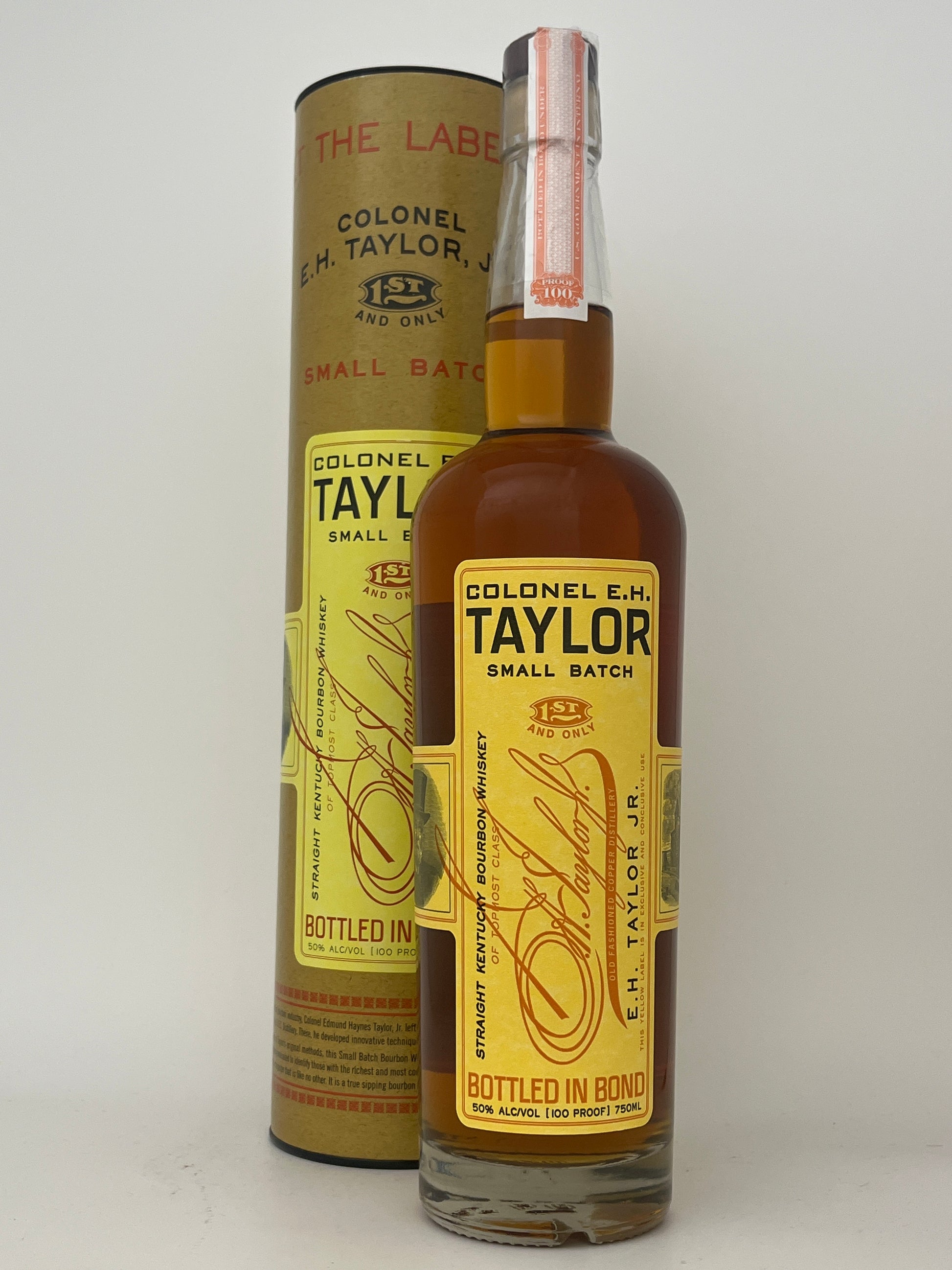 EH Taylor Kentucky Straight Bourbon Whiskey 750ml Bottle Front Label with the box