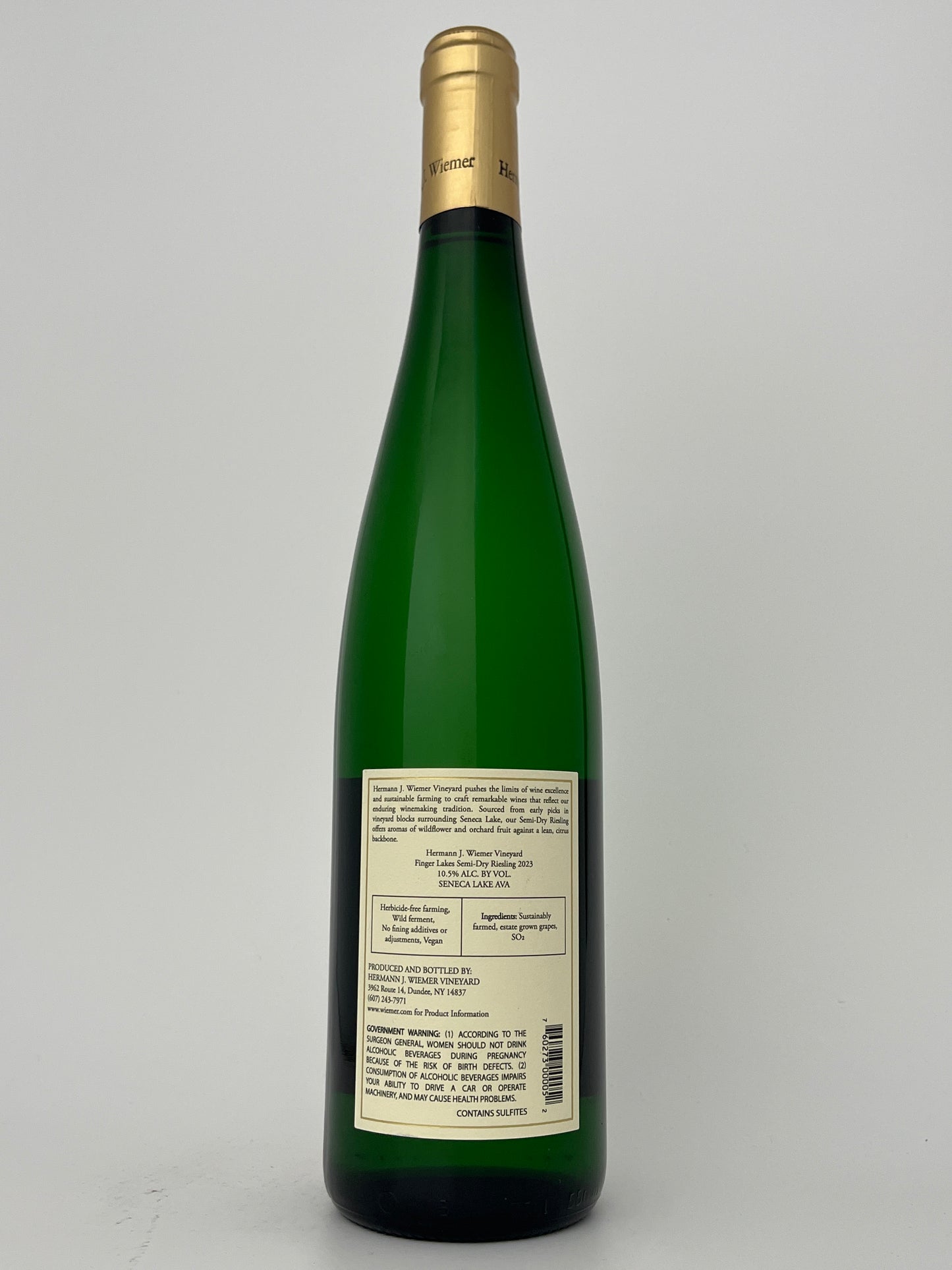 Hermann J. Wiemer, Riesling, Semi-Dry, Finger Lakes, New York, United States 2023