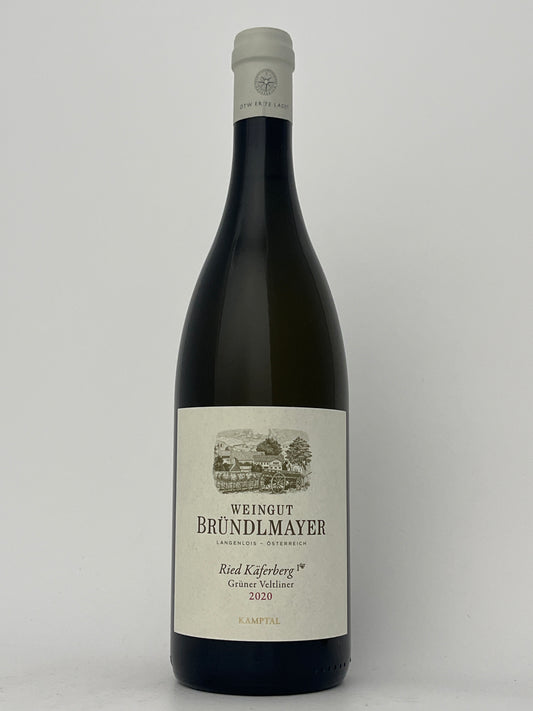 Bottle of Brundlmayer, Gruner Veltliner, Ried Kaferberg- Erste Lage, Kamptal, Austria 2020 in a white backround.