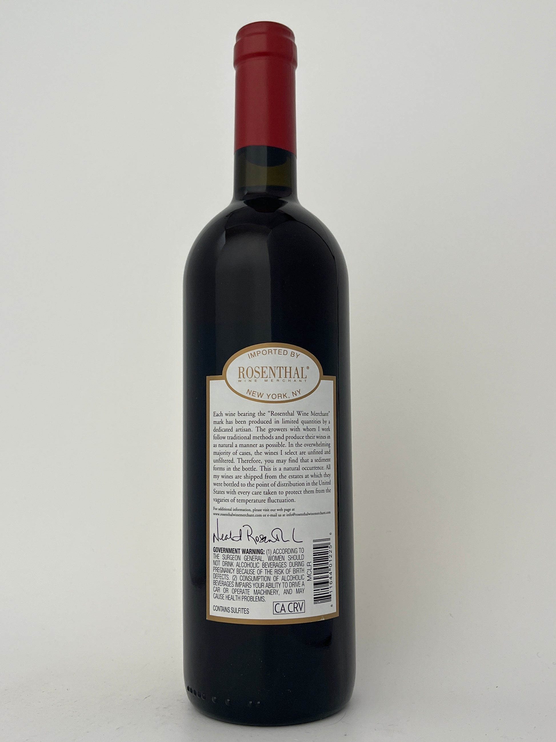Back label of a bottle of Monastero Suore Cistercensi, "Benedic," Lazio, Italy 2024 in a white backround.