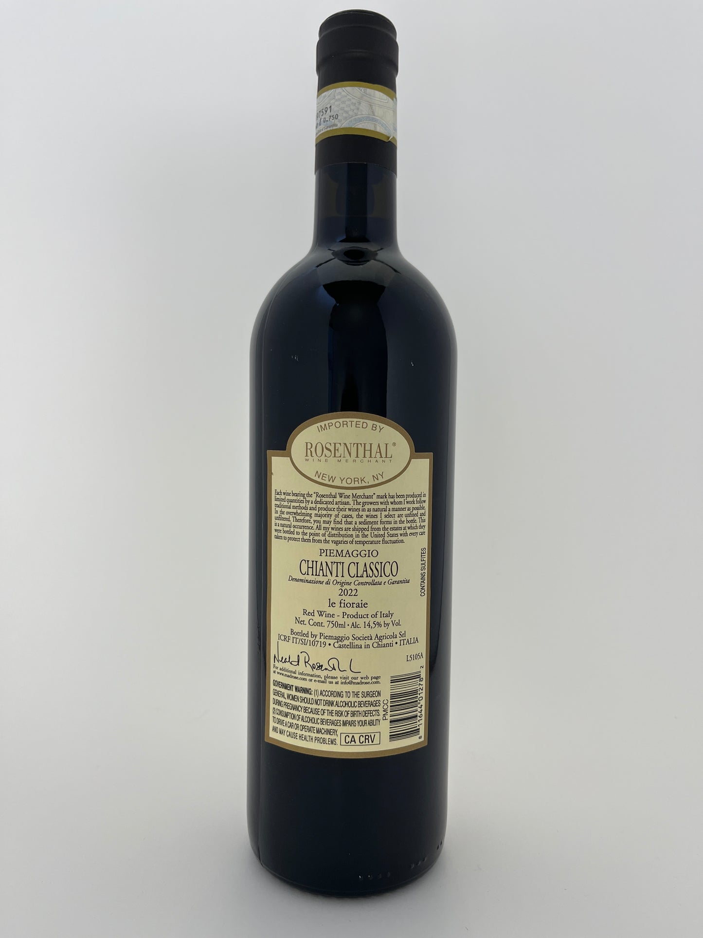 Piemaggio, Sangiovese, "Le Fioraie," Chianti Classico, Tuscany, Italy 2022
