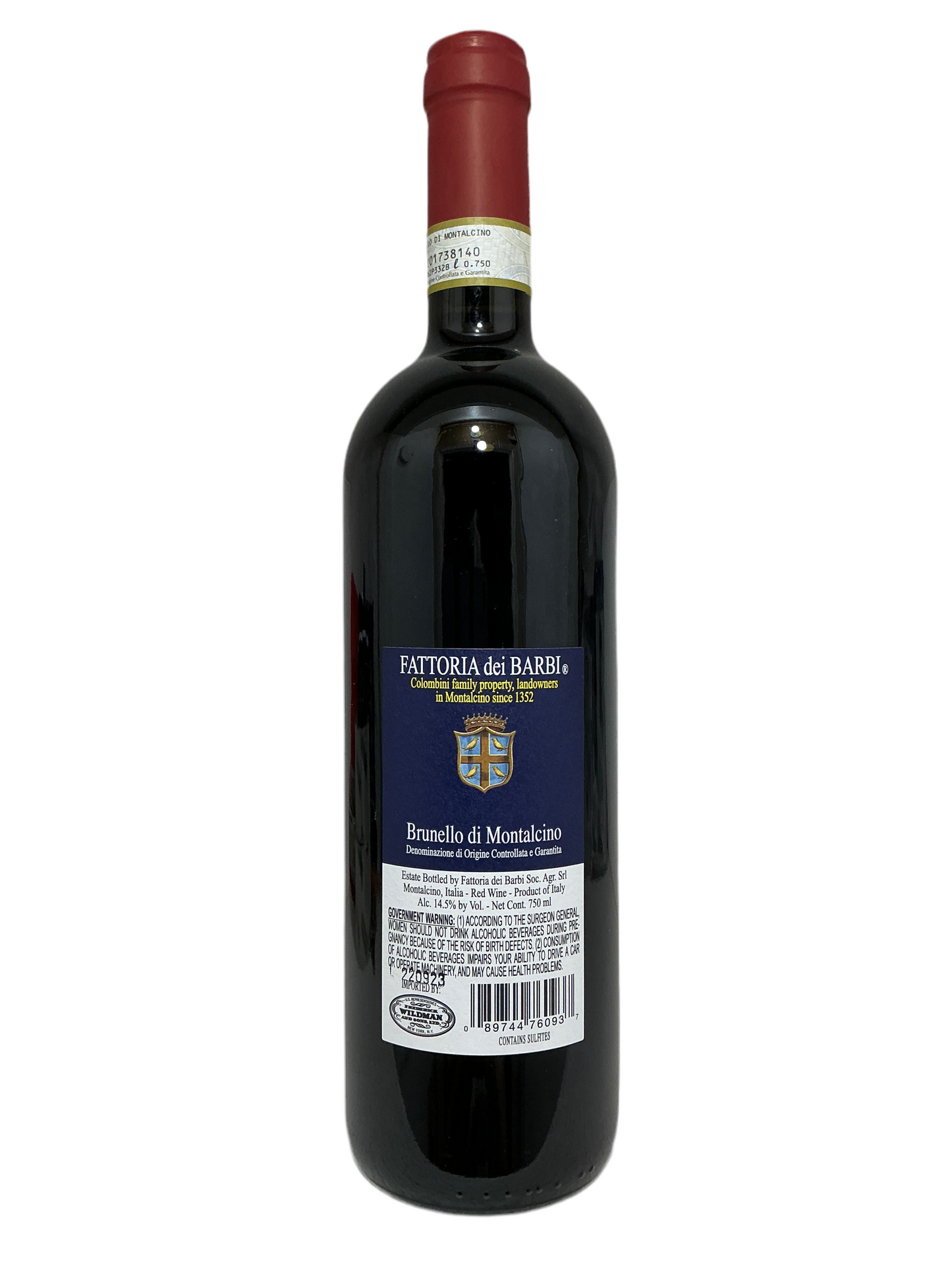 Fattoria dei Barbi, Sangiovese, Brunello di Montalcino, Tuscany, Italy 2019