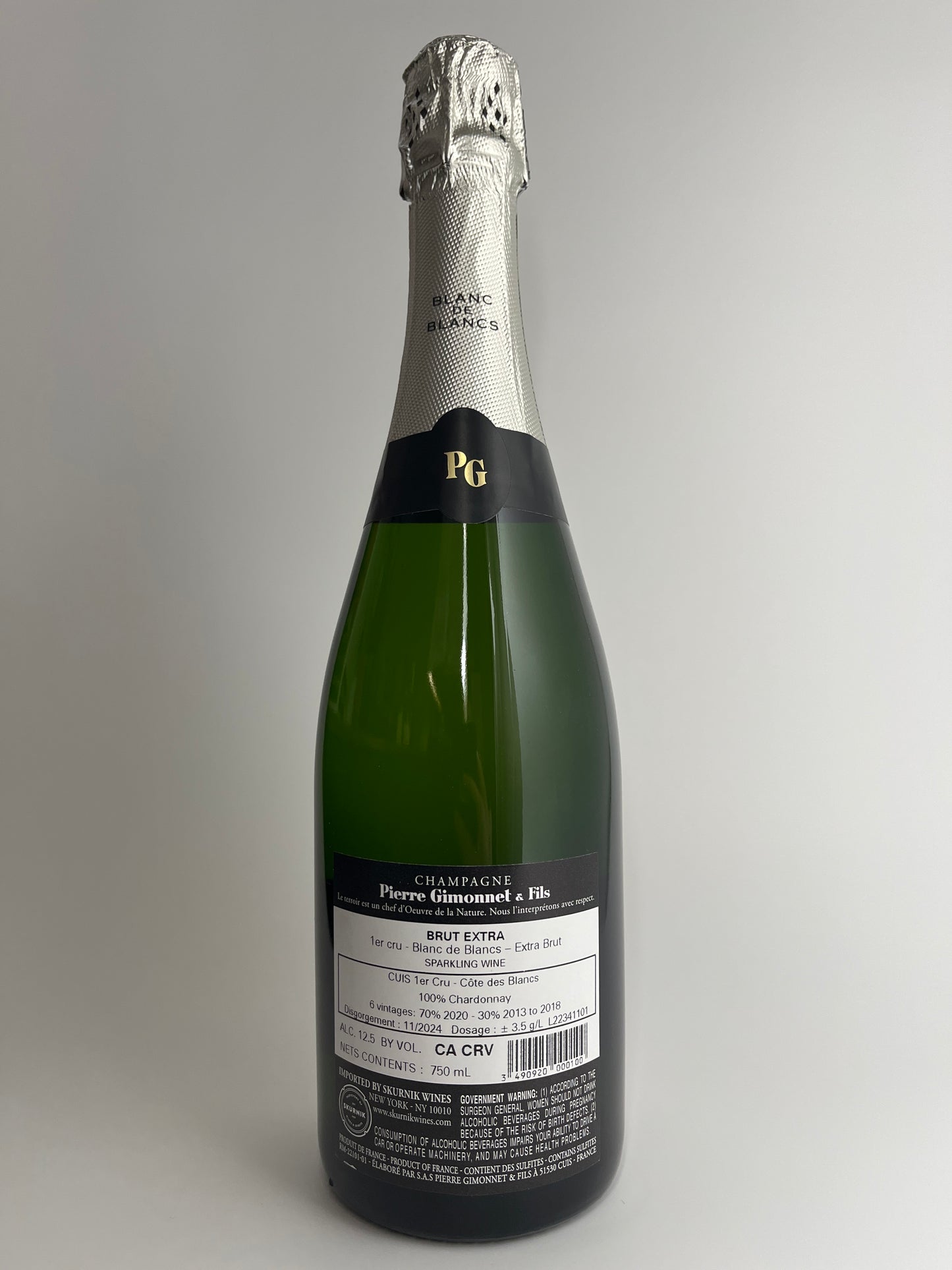 Pierre Gimonnet, Extra Brut, Blanc de Blancs, Premier Cru, Champagne, France NV