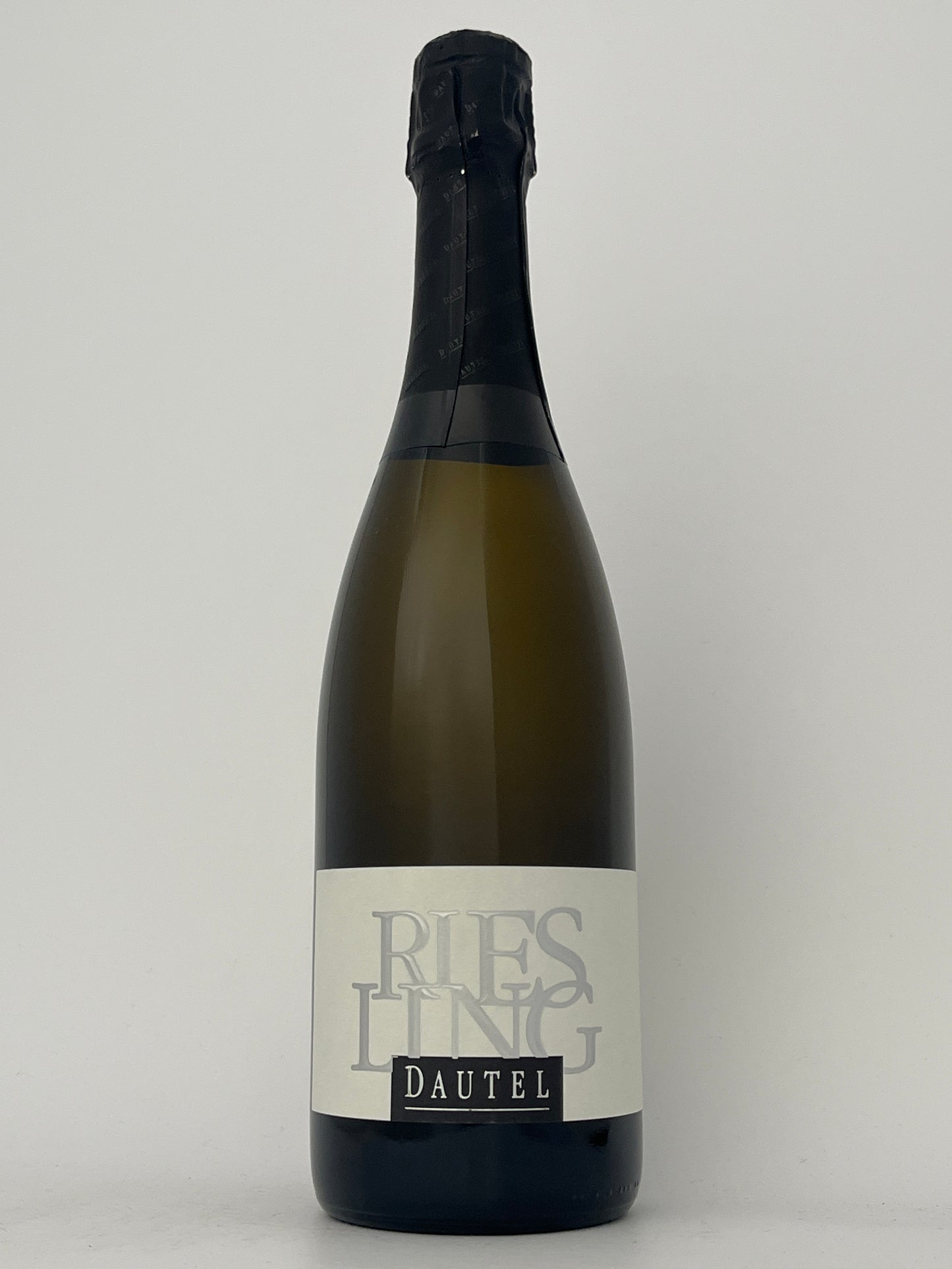 Bottle of Dautel, Riesling, Sekt Brut, Wurttemberg, Germany 2022 in a white backround.