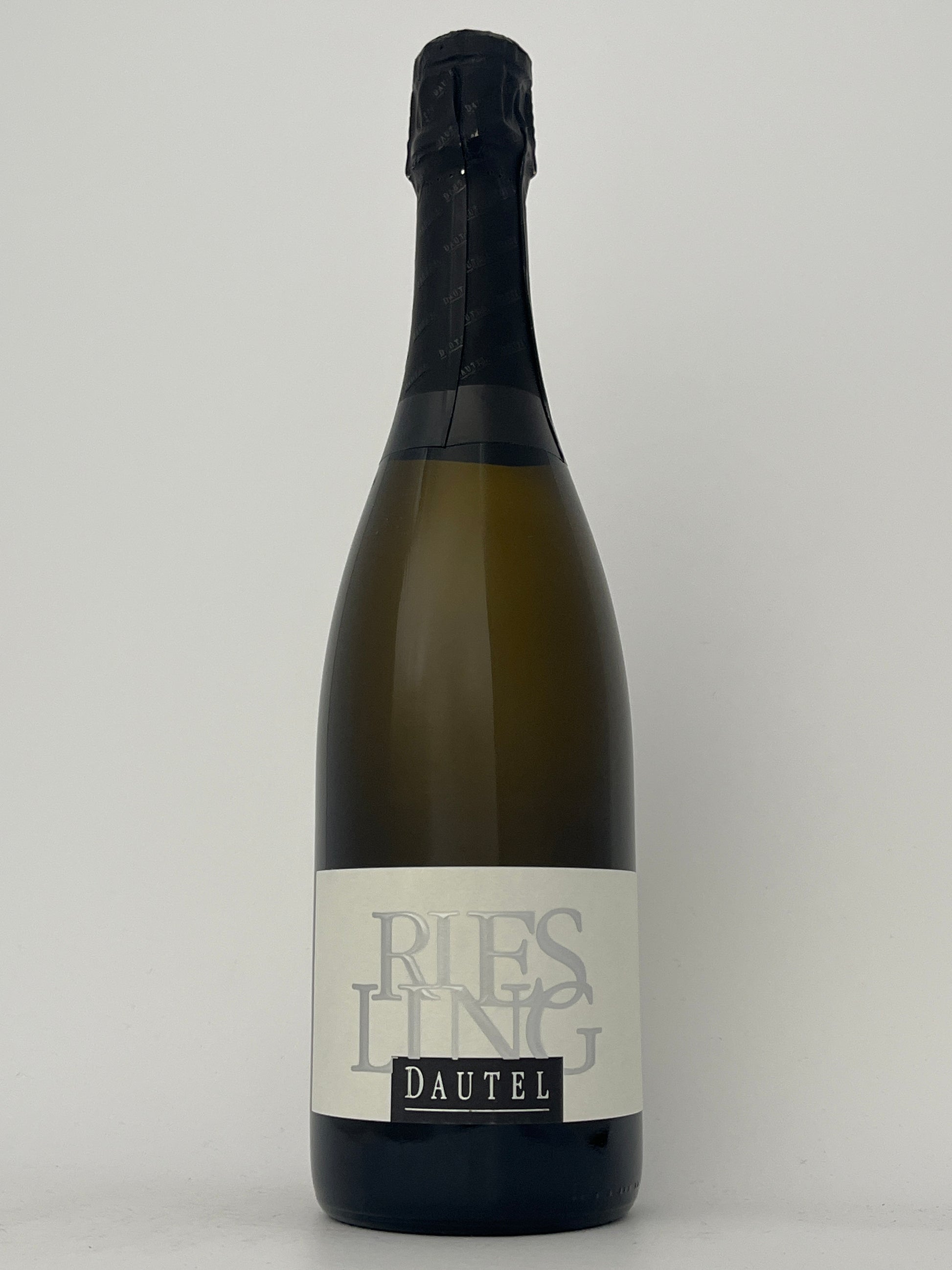 Bottle of Dautel, Riesling, Sekt Brut, Wurttemberg, Germany 2022 in a white backround.