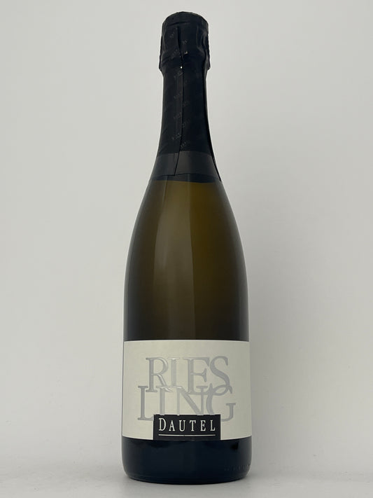 Bottle of Dautel, Riesling, Sekt Brut, Wurttemberg, Germany 2022 in a white backround.