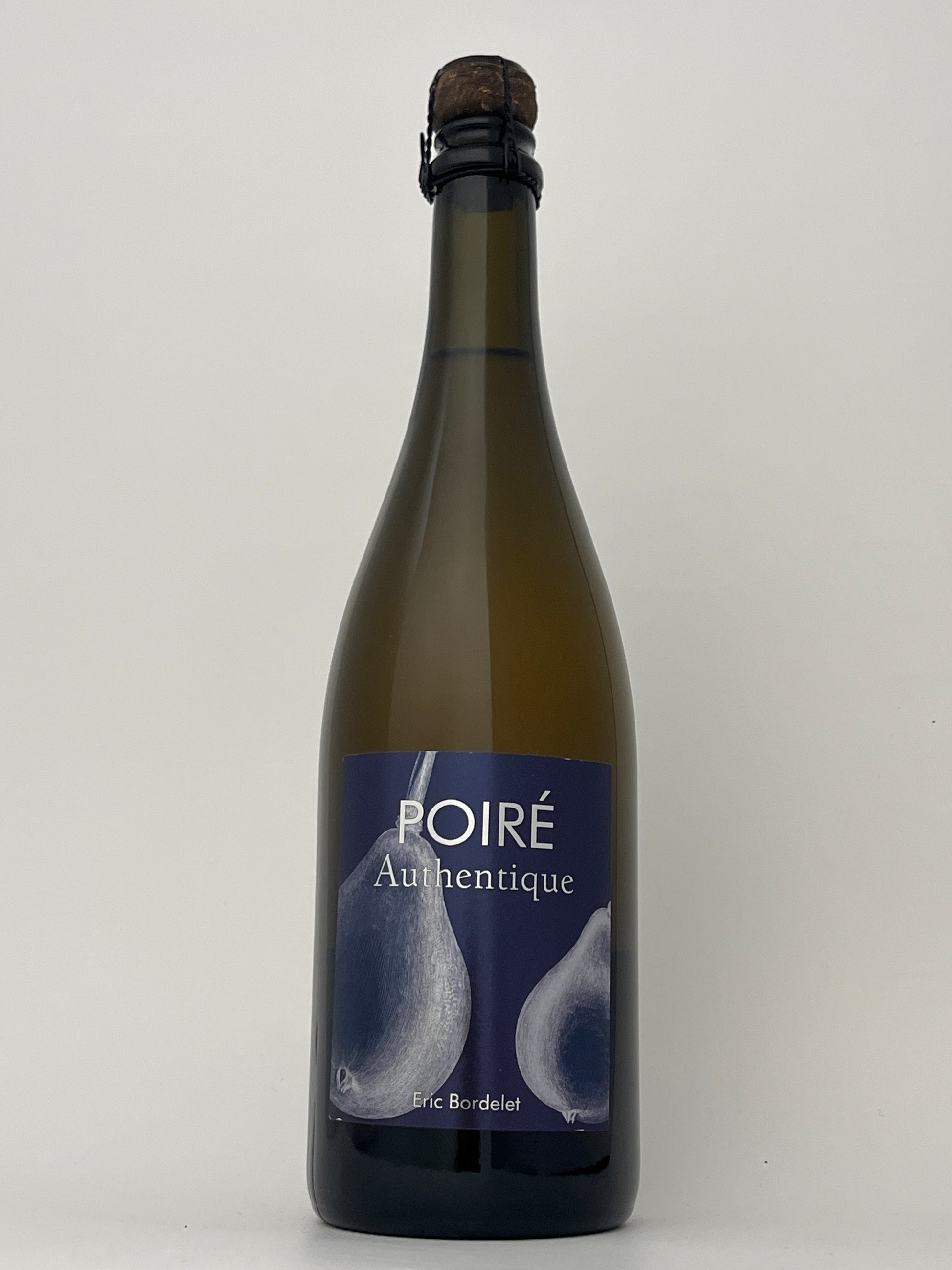 Bottle of Bordelet Authentique Poire in a white backround.	