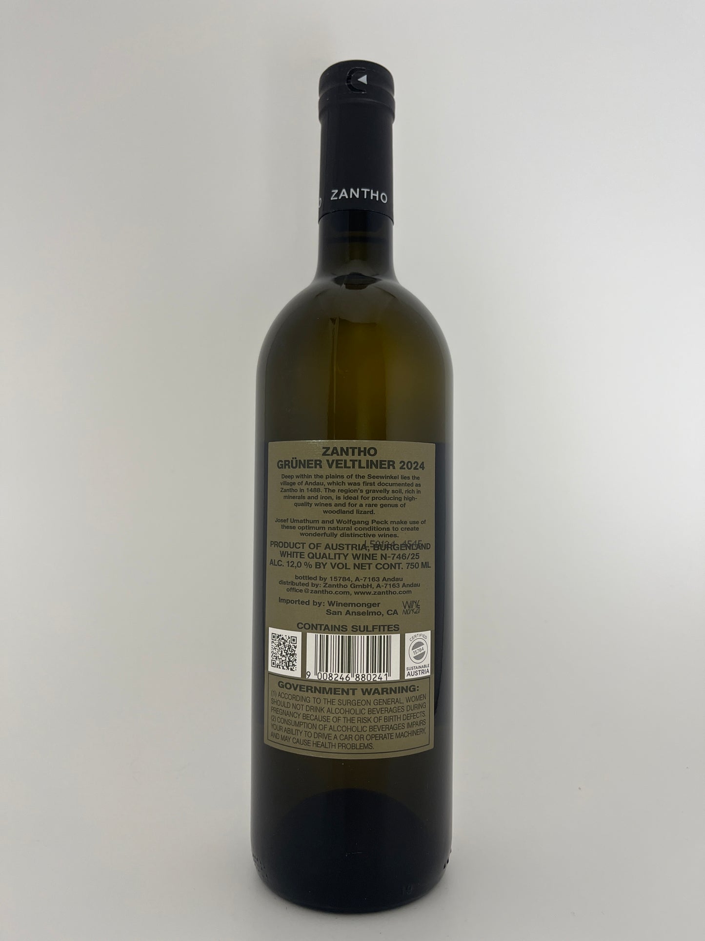 Zantho, Gruner Veltliner, Burgenland, Austria 2024