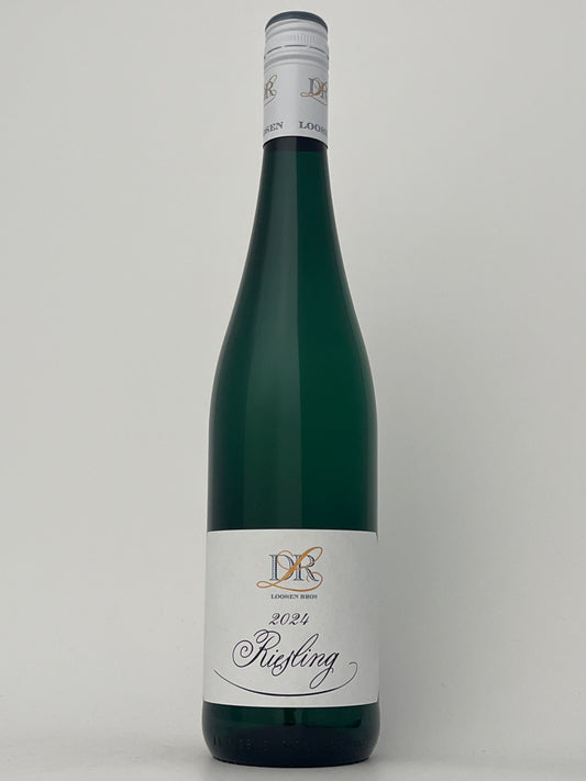 Bottle of Dr. Loosen, Riesling, "Dr. L," Mosel, Germany 2024 in a white backround.	