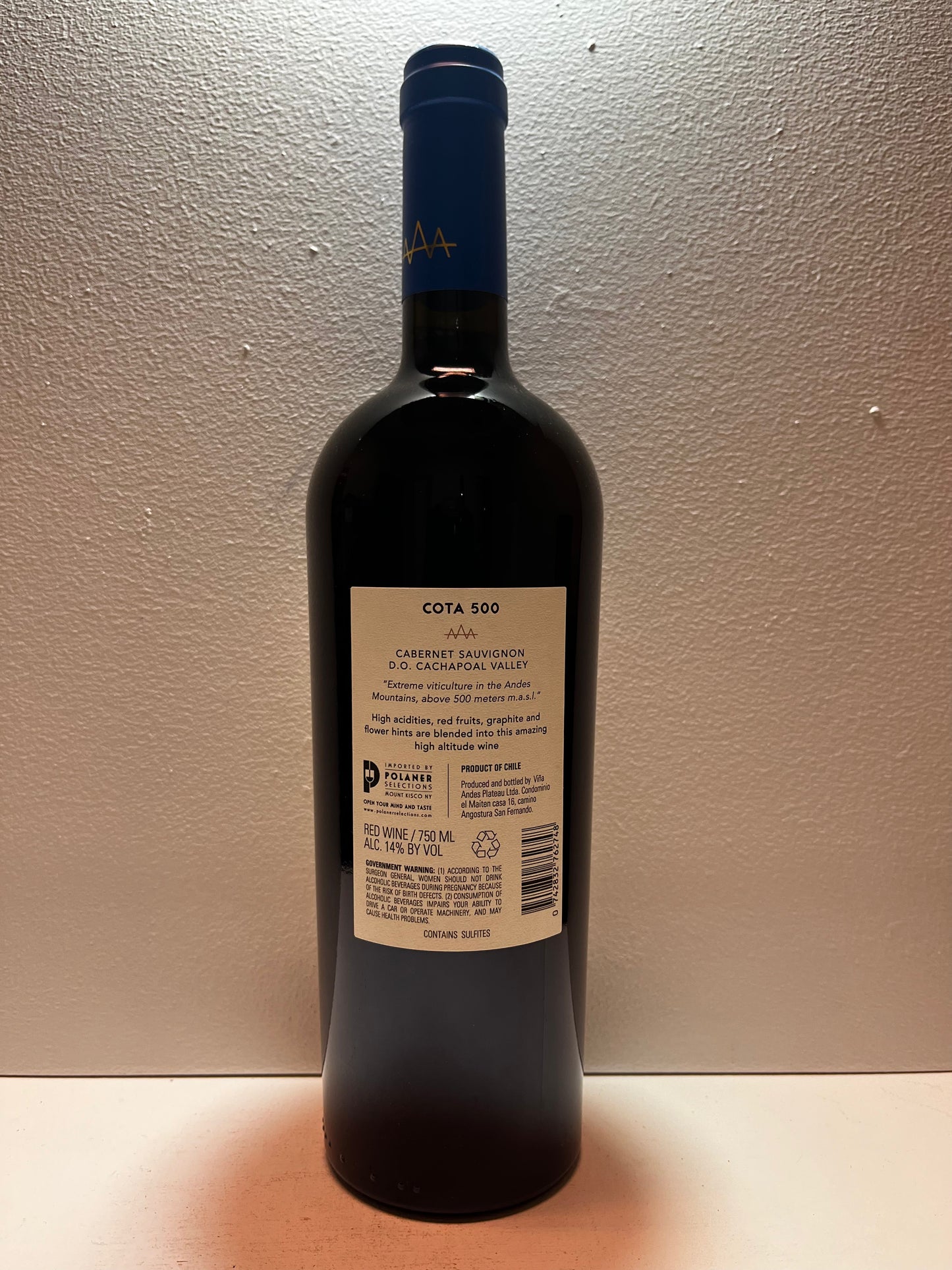 Andes Plateau, Cabernet Sauvignon, "Cota 500," Chile 2023