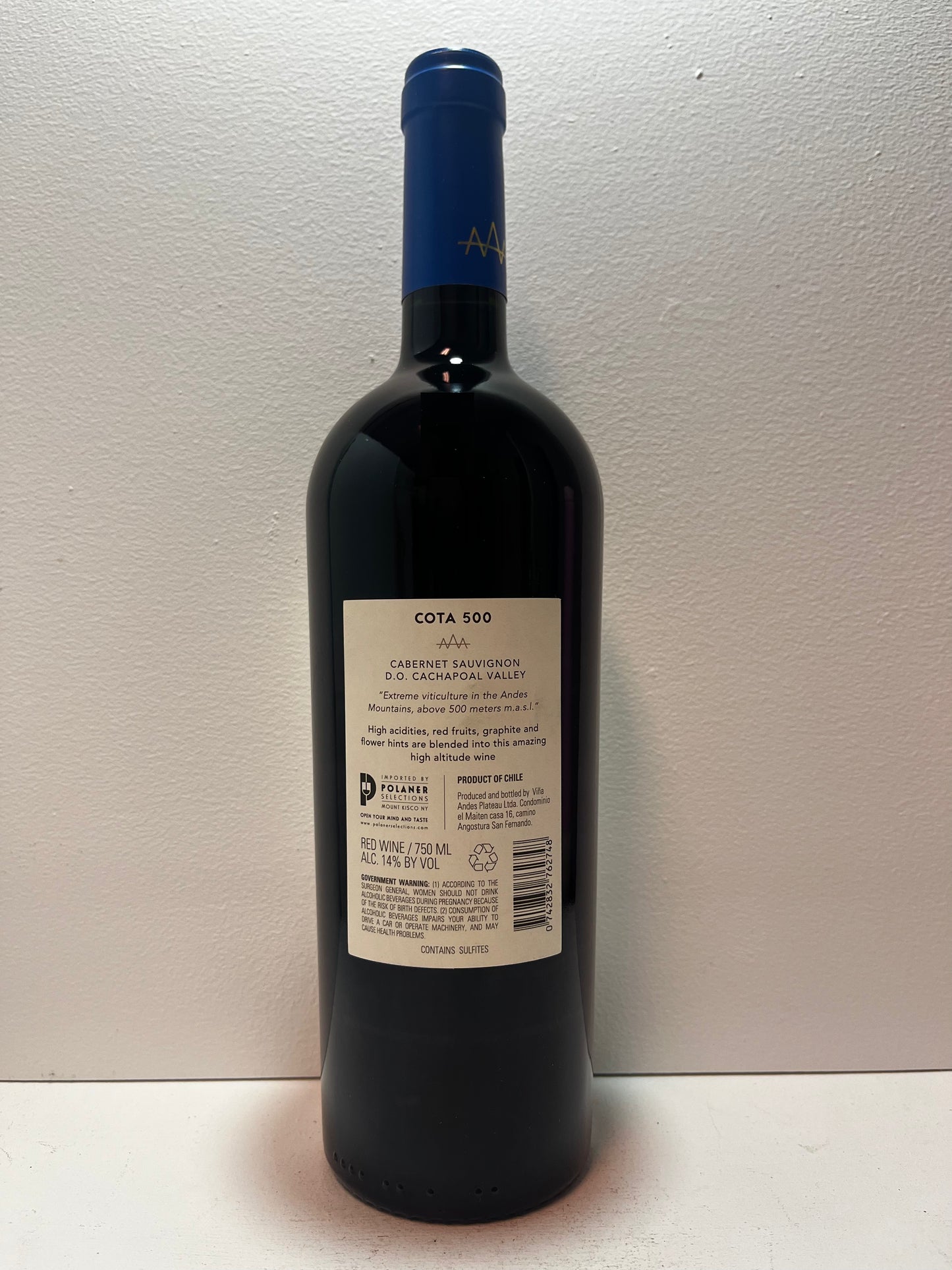 Andes Plateau, Cabernet Sauvignon, "Cota 500," Chile 2023