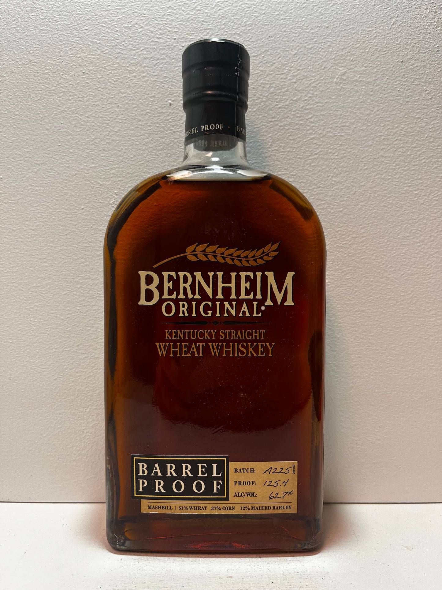 Bernheim Original Straight Wheat Whiskey Barrel Proof Batch A225