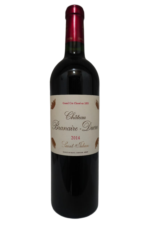 Bottle of Branaire-Ducru 2014 
Margaux, Bordeaux. 3rd Growth classified Chateau Front Label