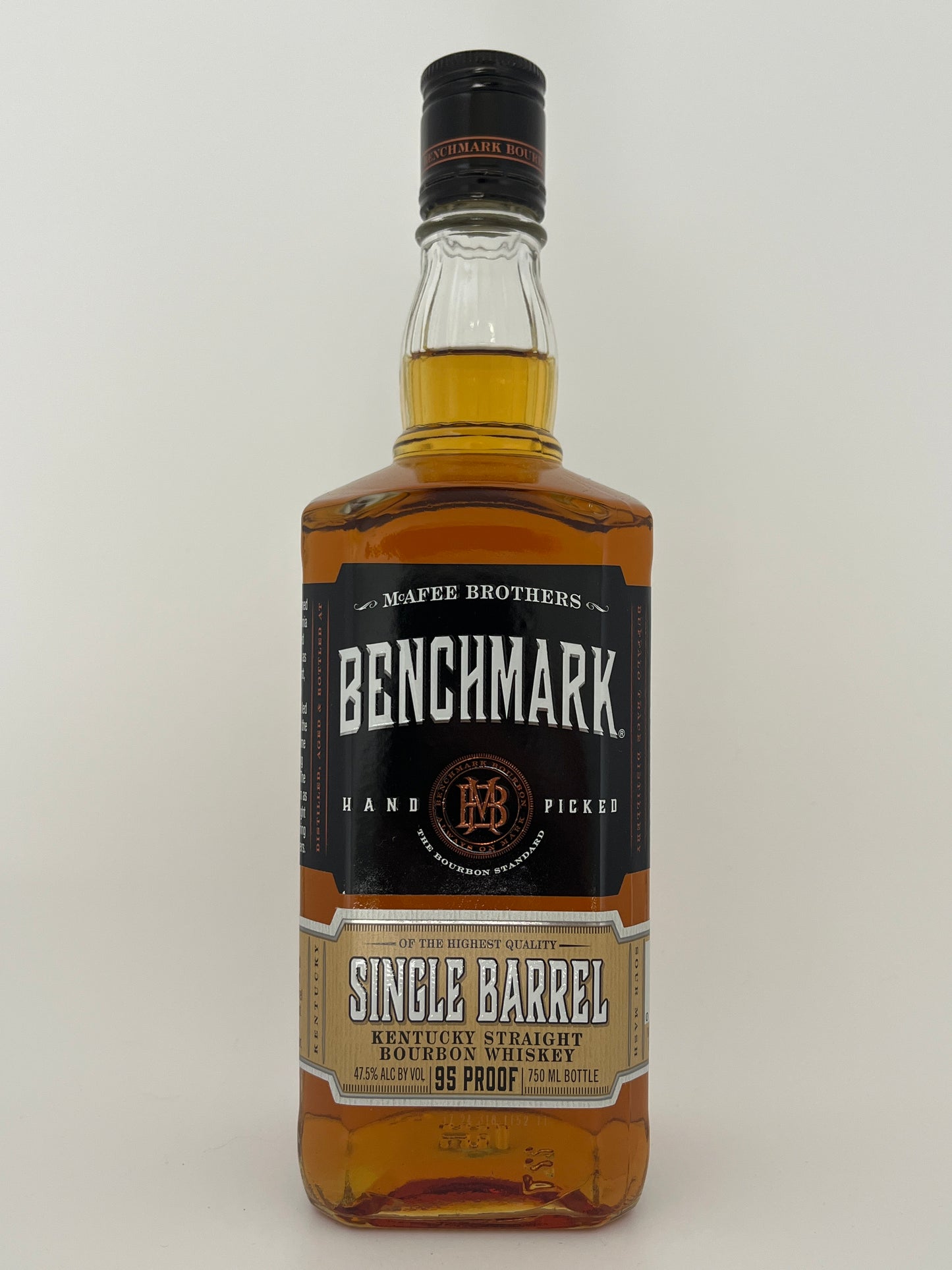 Benchmark Single Barrel Bourbon Kentucky Straight Bourbon Whiskey 750ml Bottle Front Label