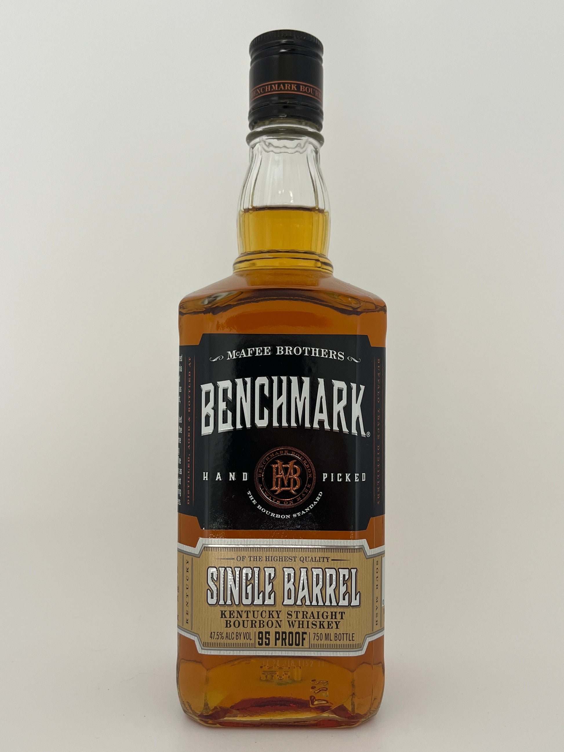 Benchmark Single Barrel Bourbon Kentucky Straight Bourbon Whiskey 750ml Bottle Front Label