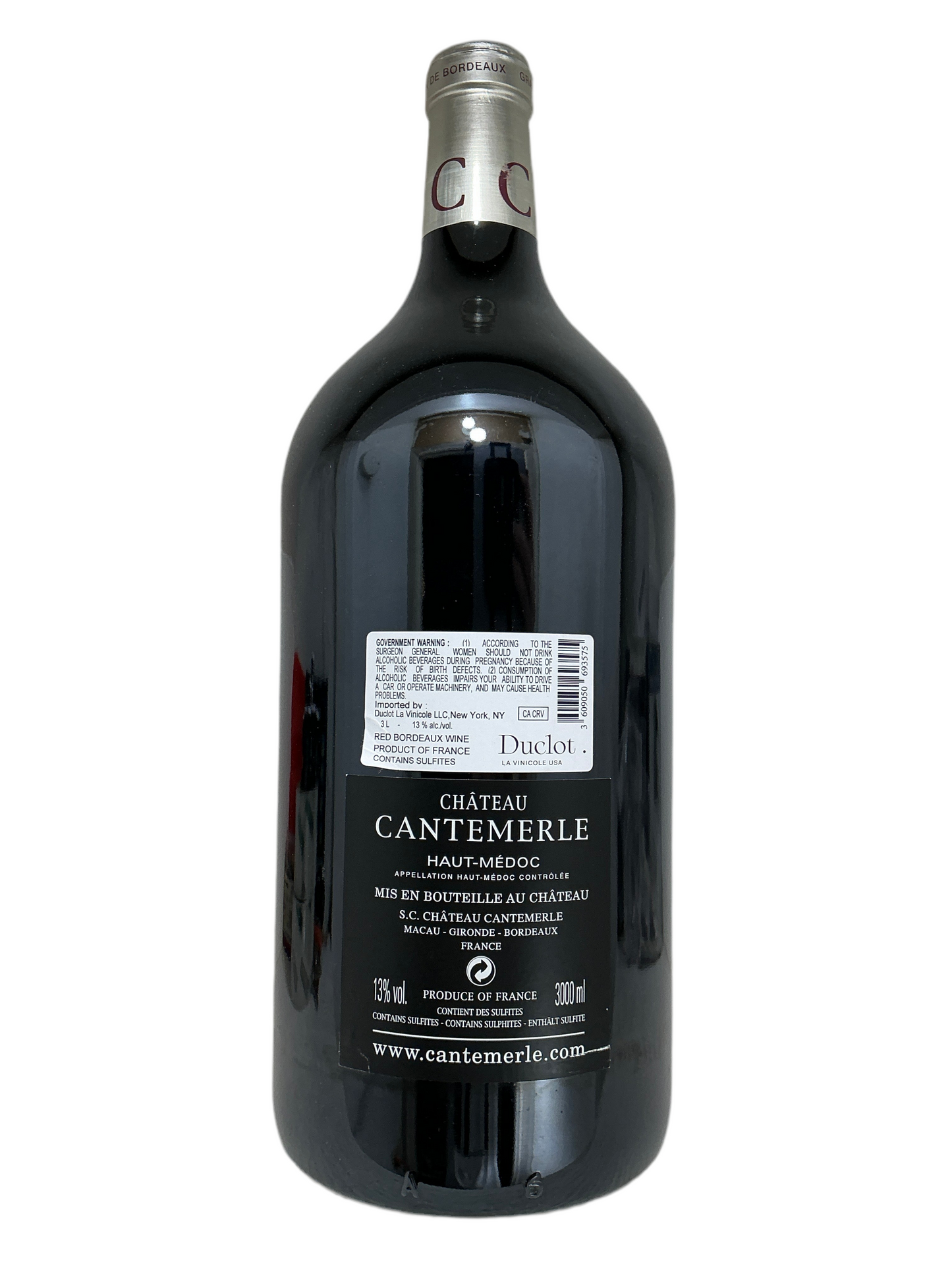 Chateau Cantemerle, Cabernet Sauvignon, Haut-Medoc, Bordeaux, France 2015 (Jeroboam 3 L)