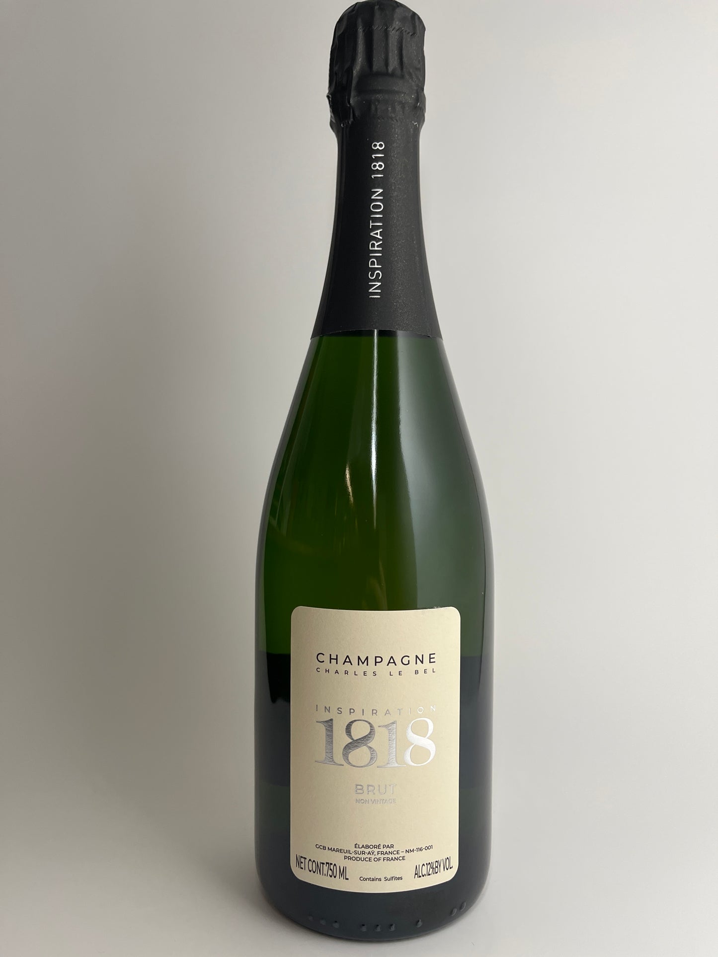 Charles Le Bel, Brut, "Inspiration 1818," Champagne, France NV