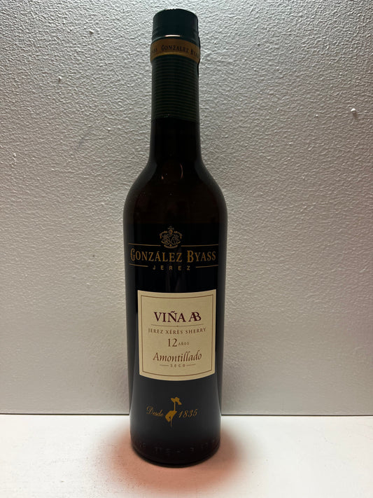 Gonzalez Byass, Palomino Fino, Amontillado, "Vina AB," Jerez, Spain NV (375 ml)