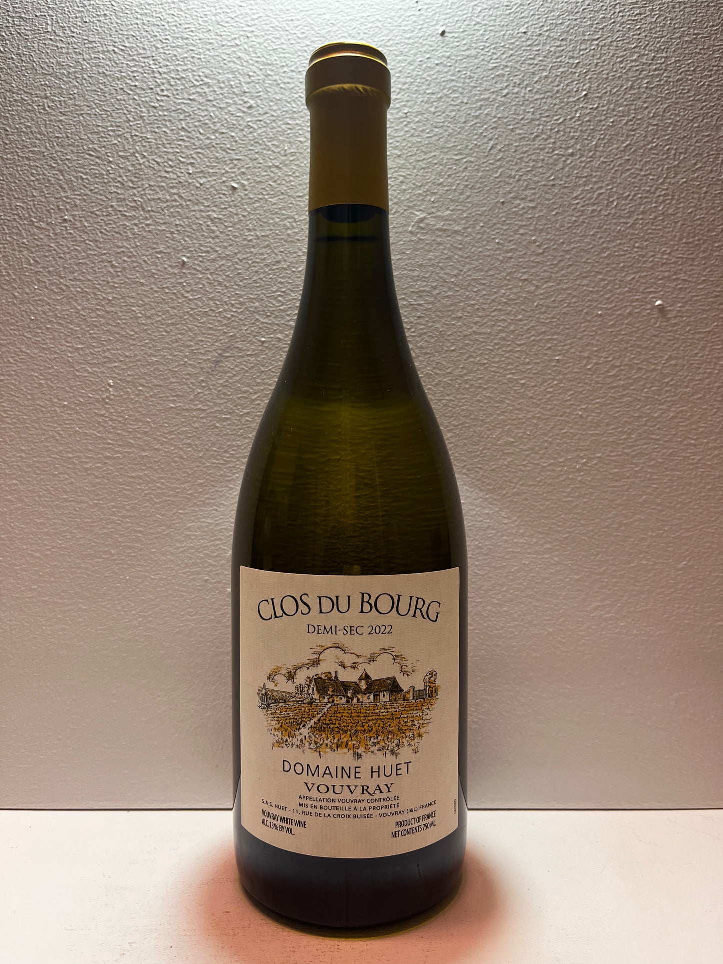 Huet, Chenin Blanc, Demi-Sec, "Clos du Bourg," Vouvray, Loire, France 2022