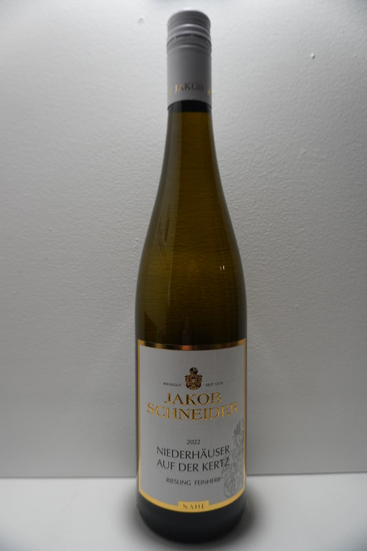 Jacob Schneider, Riesling, Feinherb, "Auf der Kertz," Niederhauser, Nahe, Germany 2022