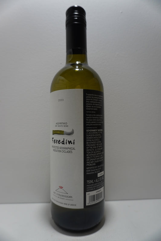 Karamolegos, Assyrtiko, "Feredini," Cyclades, Greece 2023