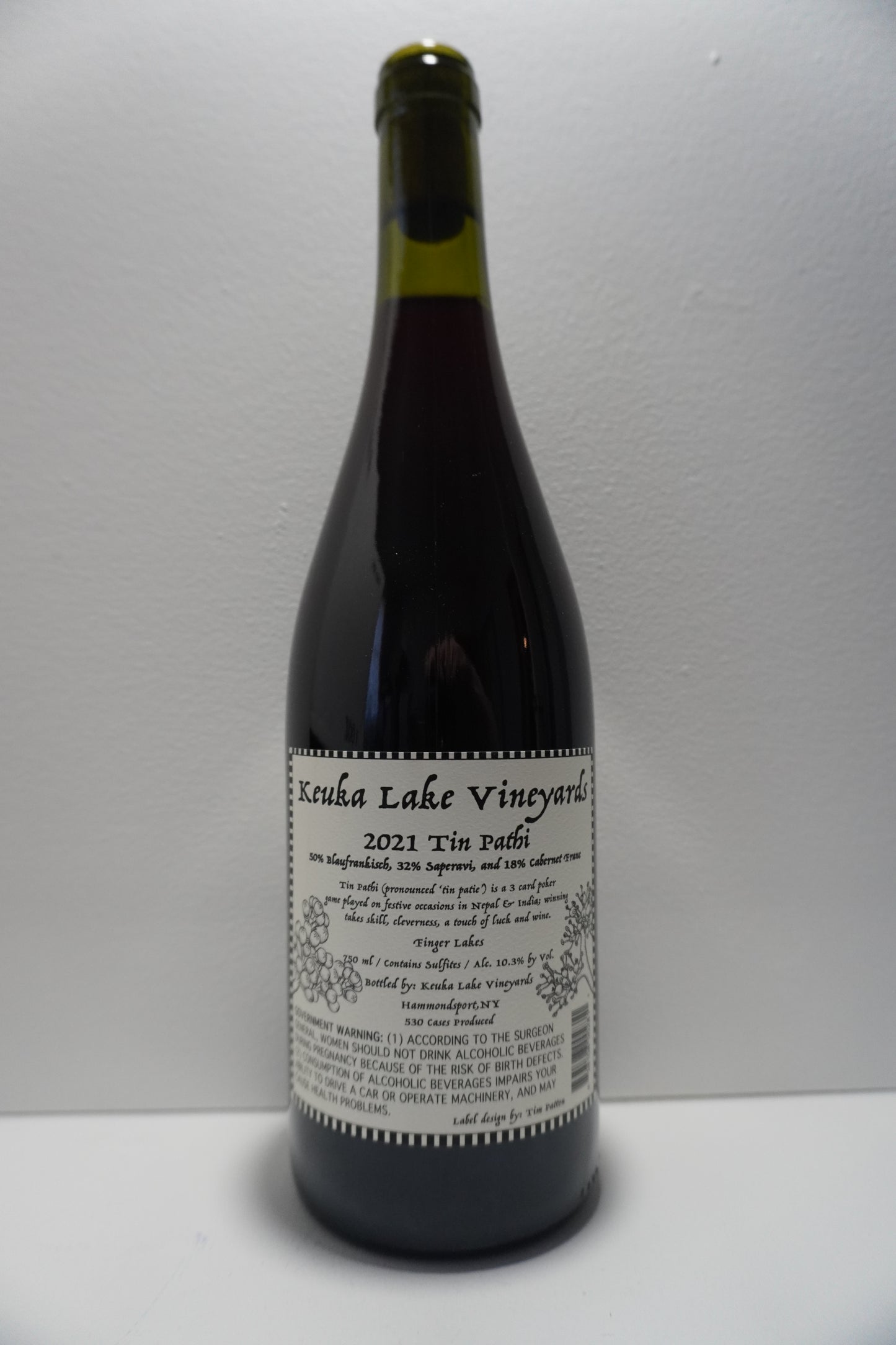 Keuka Lake Vineyards, Blaufrankisch/ Saperavi/ Cabernet Franc, "Tin Pathi," Finger Lakes, New York, United States 2021