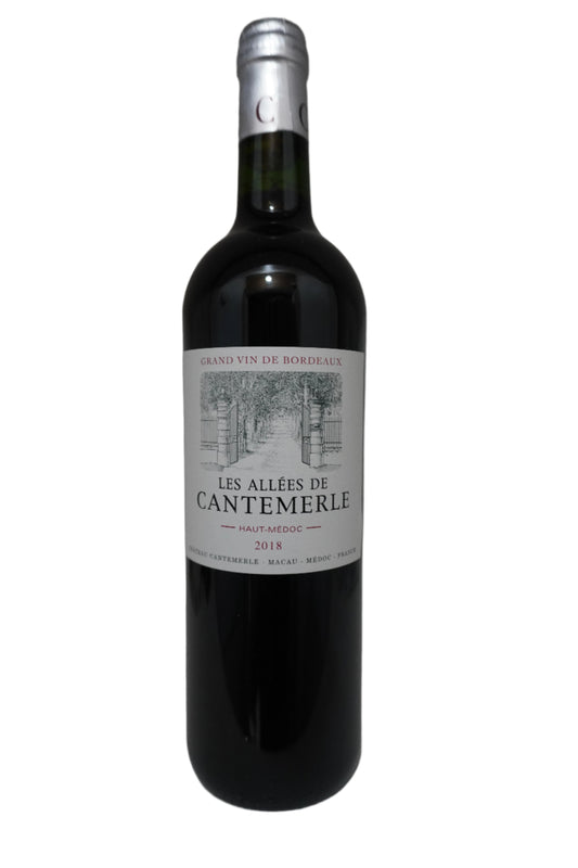 Bottle of Les Allees de Cantemerle 2018 Front label
