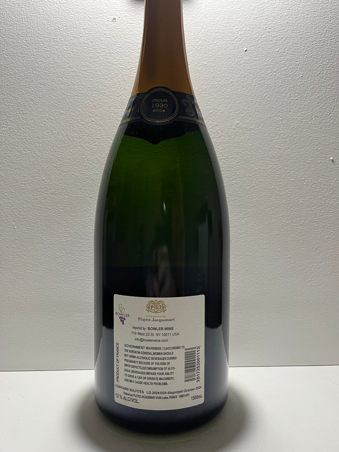 Ployez Jacquemart, "Extra Quality Brut," Champagne, France, NV (Magnum)