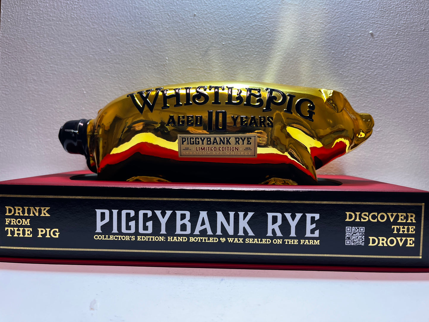 Whistlepig Straight Rye Whiskey Piggybank 10 Year