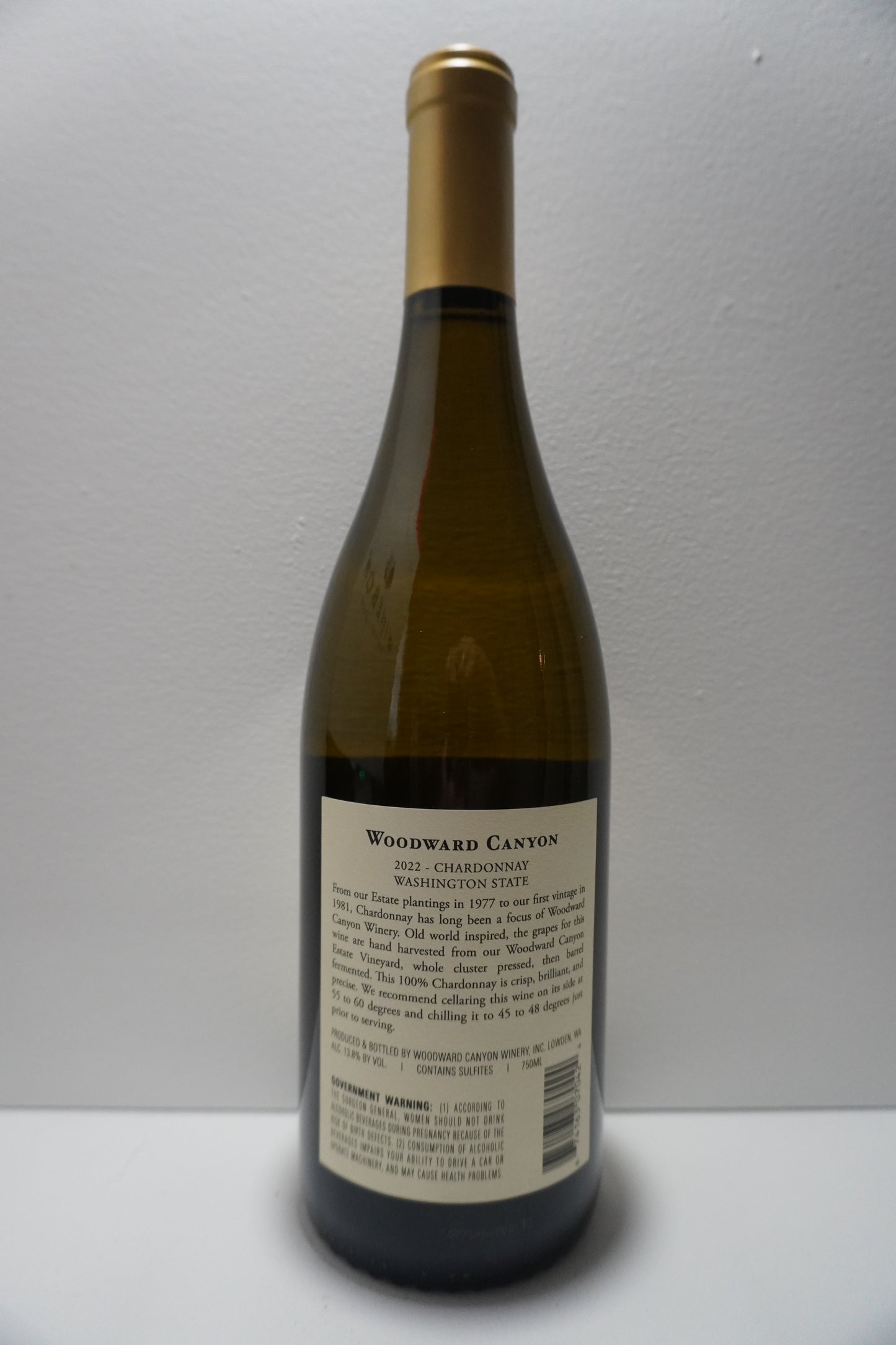 Woodward Canyon, Chardonnay, Washington, United States 2022
