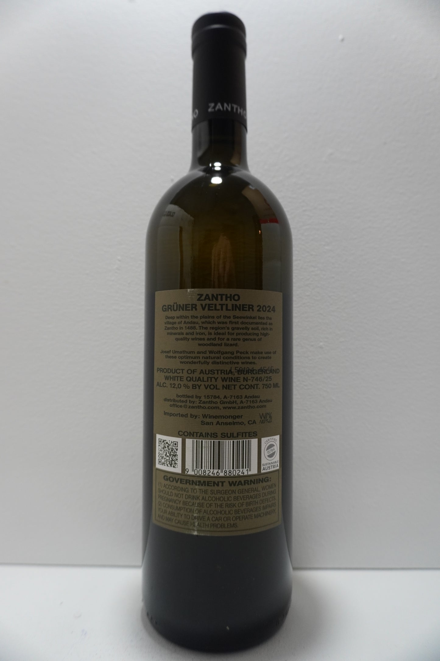 Zantho, Gruner Veltliner, Burgenland, Austria 2024